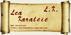 Lea Karaleić vizit kartica